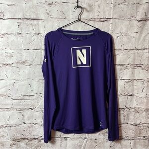 Under Armour Northwestern Wildcats Purple Long Sleeve Shirt - Size Medium